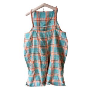Children Kids Baby Fashion Girls Casual Basic Plaid Suspenders Jumpsuits