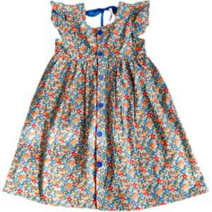 Children Kids Baby Fashion Girls Ruffle Sleeve Flower Print Princess Dress