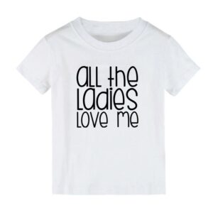 Children Kids Baby Fashion Girls Boys Basic Casual All The Kadies Love Print Short Sleeve T-Shirt