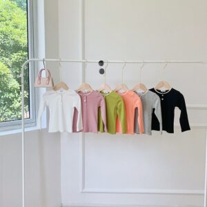 Children Kids Toddlers Girls Lace Long-Sleeved T-Shirt