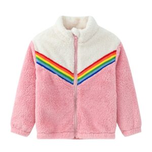 Children Kids Toddlers Boys Girls Color Matching Long-Sleeved Stand Collar Jackets