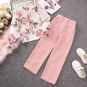 Girls Autumn Suits Children's Clothing Printing Long Sleeve Tops Children's Clothing