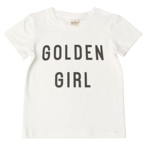 Fashion Girls Letter Print Short Sleeve T-Shirt