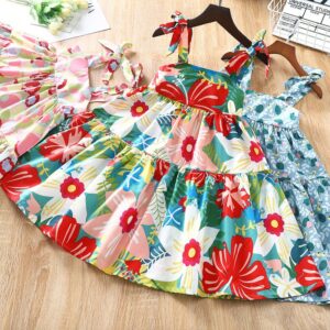 Kids Girls Pastoral Flower All Over Print Slip Dress