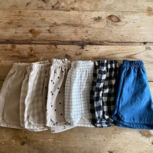 Kids Casual Plaid Polka Dot Loose Elastic Shorts