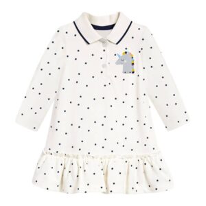 Girls Cute Polka Dot Pony Pattern Dress