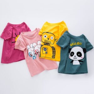 Children Cute Print Short Sleeve Cotton T-Shirt