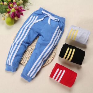 Kid Boy Girl Stripes Print Pants