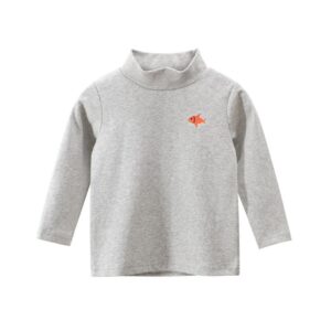 Girl Boy 1-8Y Simple Fish Design Basic Tee