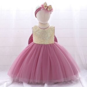 Kids Toddler Big Girls Casual Party Colorblock Sequins Mesh Bow Sleeveless Tutu Dress