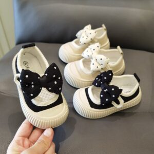 Kids Girls Casual Cute Bow Velcro First Walkers Shoes