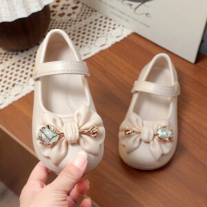 Girls Fashion Elegant Solid Color Eva Bowknot Shallow Non-Slip Shoes