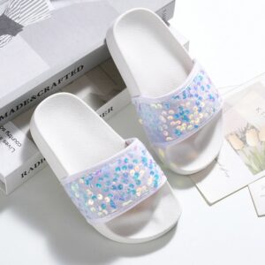 Girls Fashion Casual Sequin Soft Thick Bottom Non-Slip Slippers