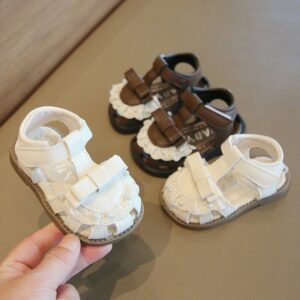 Kids Girls Casual Cute Velcro Flat Sandals