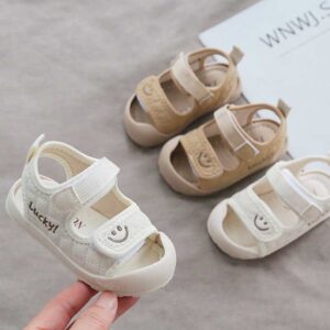 Kids Unisex Casual Cute Velcro Cover Toe Sandals