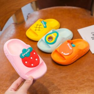 Kids Cute Cartoon Fruit Soft Bottom Non-slip Slippers