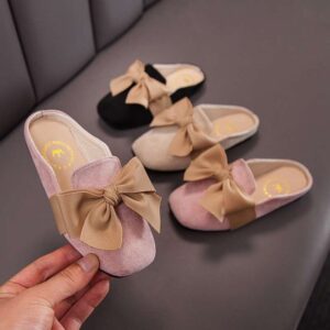 Girls Summer Non-slip Bow Slippers
