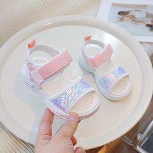 Kids Girls Fashion Casual Sequins Flat Sandals