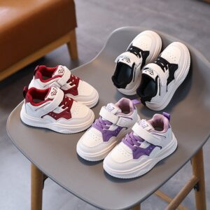 Kids Boys Girls Casual Sports Velcro Thick-Soled Sneakers