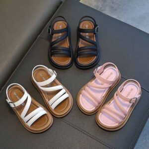 Kids Girls Casual Cute Versatile Velcro Sandals