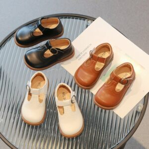 Kids Boys Girls Casual British Style Velcro Flat Shoes