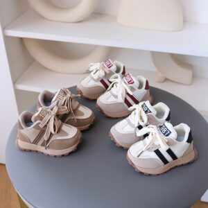 Kids Unisex Fashion Casual Versatile Lace-Up Thick-Soled Sneakers