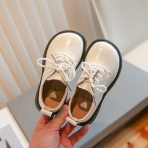 Children Fashion Soft-Soled Patent Leather Shoes