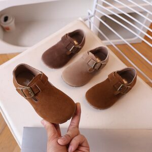 Kids Girls Fashion Casual Chic Solid Color Velcro Flat Shoes
