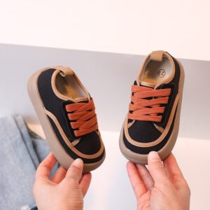 Kids Unisex Casual Cute Velcro Thick-Soled Flat Canvas Sneakers