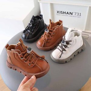 Kids Unisex Fall/Winter Fashion Casual Thick-Soled Slip On Plush Boots