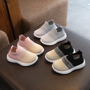 Kids Unisex Fashion Casual Thick-Soled Flat Slip On Sneakers