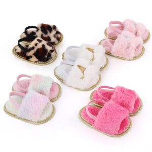 Baby Coral Velvet Indoor Soft Soled Sandals