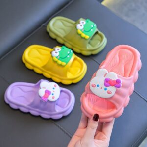 Kids Boys Girls Casual Cute Cartoon Thick-Soled Slippers