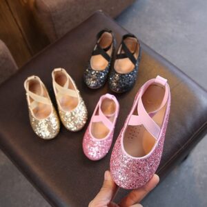 Girls Fashion Sequins Design Non-slip Dance Shoes
