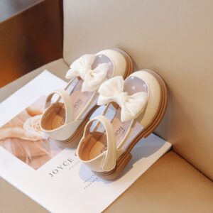 Children Kids Baby Fashion Girls Bowknot Mesh Princess Shoes