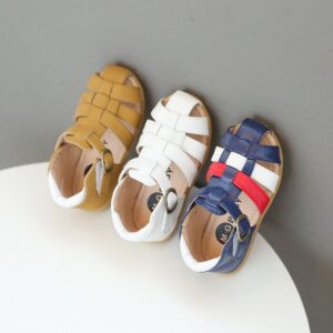 Children Kids Baby Fashion Girls Boys Soft Bottom Woven Beach Casual Sandals Shoes