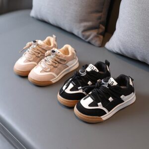 Children Kids Baby Fashion Girls Boys Soft Bottom Color Blocking Running Sneakers Shoes