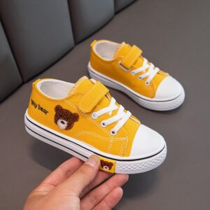 Children Kids Toddlers Girls Boys Floral Cartoon Canvas Sneakers Shoes