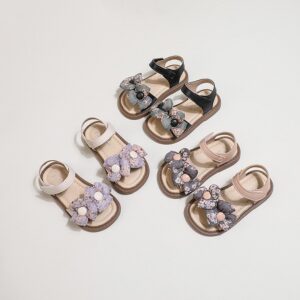 Girls Fashion Floral Soft-Soled Sandals