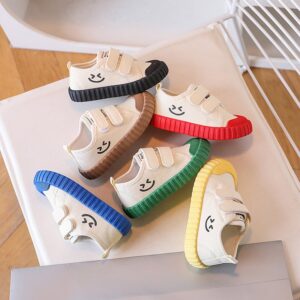 Children Fashion Multicolor Smile Canvas Shoes