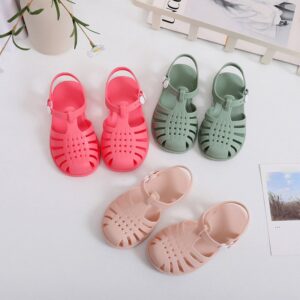 Kids Girls Summer Casual Candy Flat Gladiator Sandals