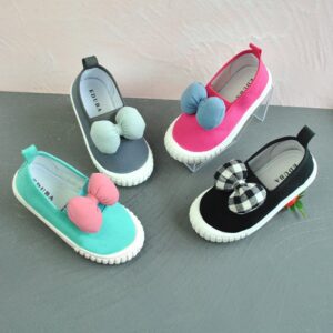 Children's Casual Cute Bow Soft Bottom Slip-On Flat Shoes