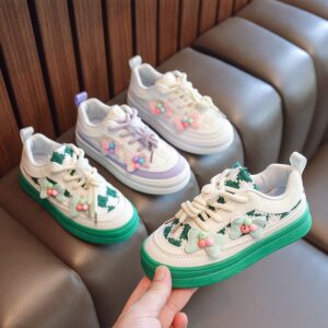 Children Kids Baby Fashion Girls Cute Flower Casual Sneaker Shoes