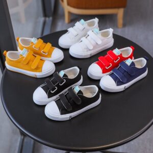 Kids Unisex Fashion Casual Basic Velcro Low Top Canvas Shoes
