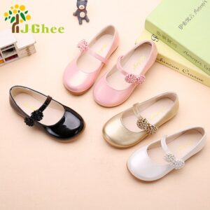 Kids Girls Casual Solid Color Velcro Flats