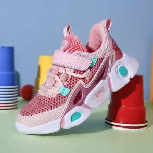 Kids Fashion Velcro Mesh Breathable Sneakers