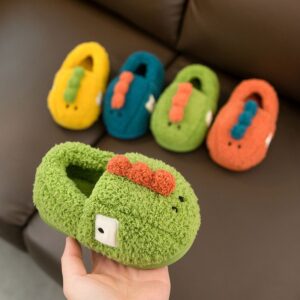 Winter Children Small Dinosaur Shape Warm Slippers
