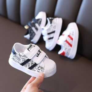 Kids Unisex Fashion Casual Sports Letters Print Velcro Thick-Soled Sneakers