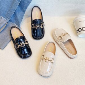 Kids Girls Fashion Casual Cute Rabbit Pattern Flat Sling Back PU Slippers