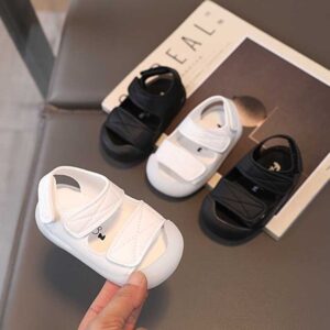 Kids Unisex Summer Casual Cute Solid Color Round-Toe Velcro Sandals